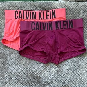 Calvin Klein Coral and Burgundy Boxer Briefs